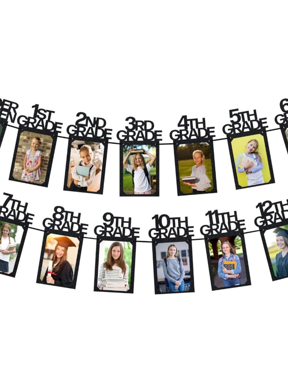 Graduation Photo Banner K-12, Kindergarten to 12th Grade for Middle/Junior, High